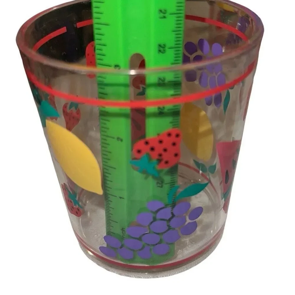 Multicolor Tropical Fish Glass Tumblers and Plates Set